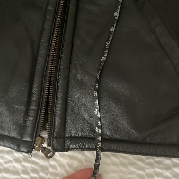 Black Leather Bomber Jacket. - Picture 13 of 17